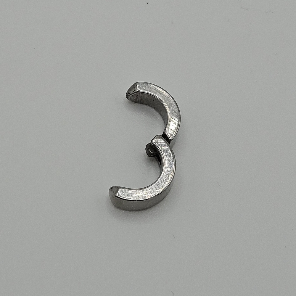 silver tone hinged ear cuff - Picture 2 of 3